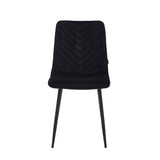 Chaise de salle à manger Senny - Velours noir