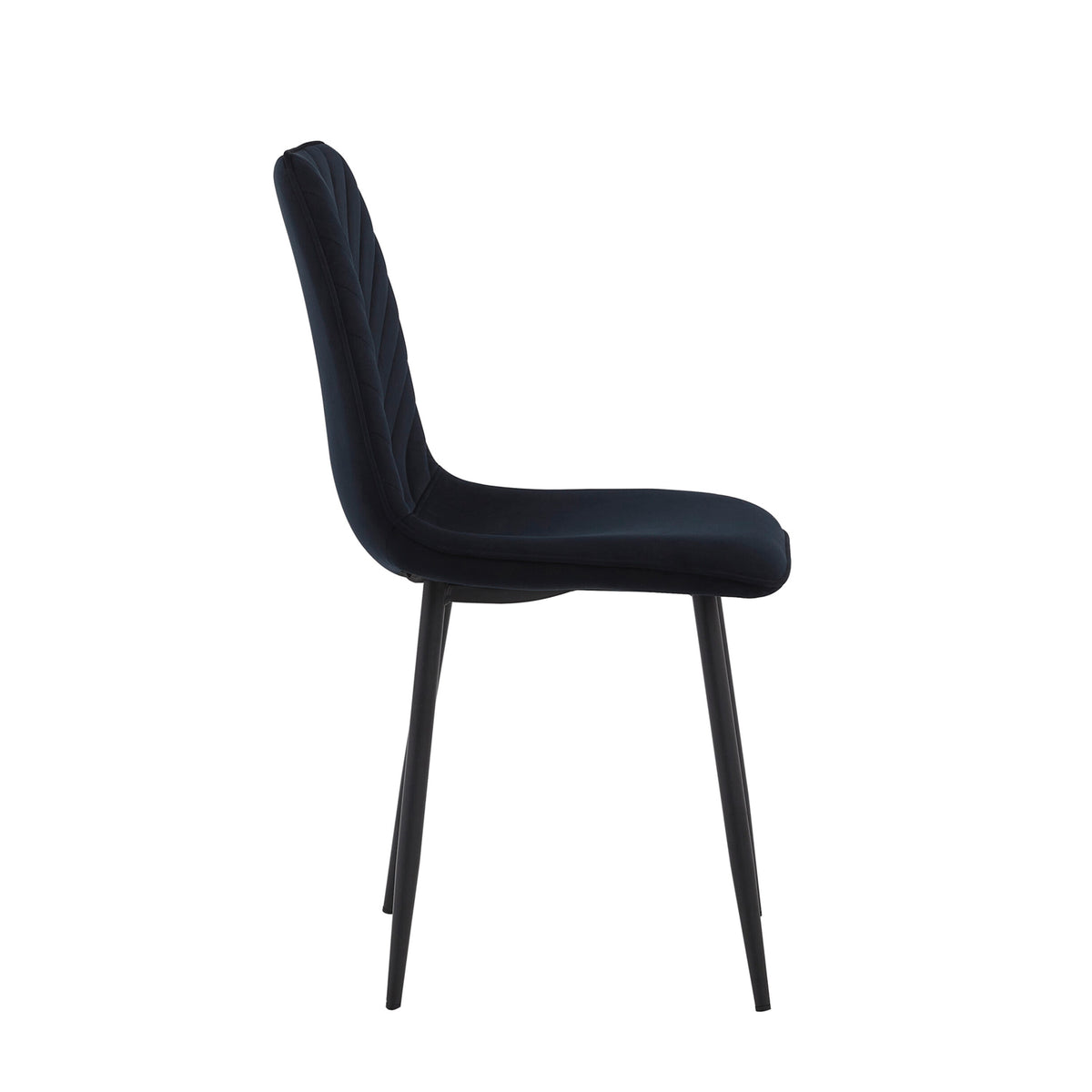 Chaise de salle à manger Senny - Velours noir