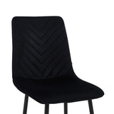 Chaise de salle à manger Senny - Velours noir