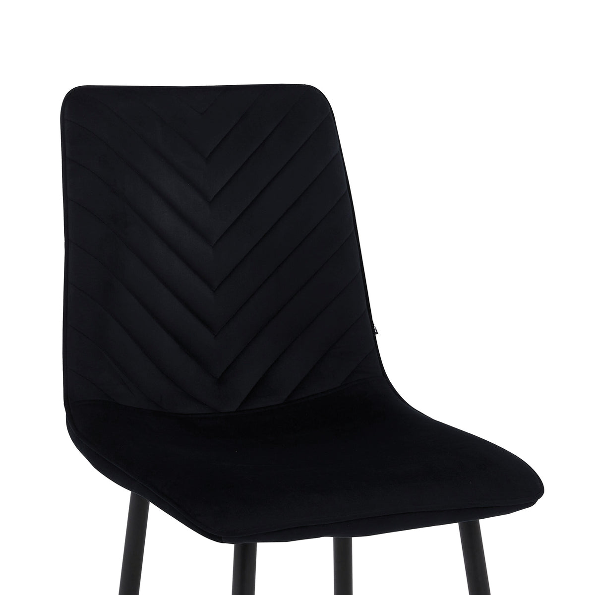 Chaise de salle à manger Senny - Velours noir