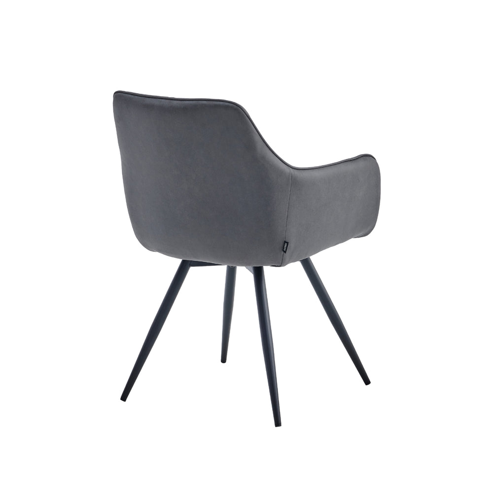 Sierra Eetkamerstoel - Antraciet Microvezel - Draaibaar 360°