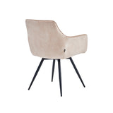 Sierra Sedia da pranzo - Velluto Adoré Beige - Girevole a 360°
