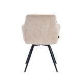 Sierra Sedia da pranzo - Velluto Adoré Beige - Girevole a 360°