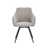 Sierra Eetkamerstoel - Beige Bouclé - Draaibaar 360°