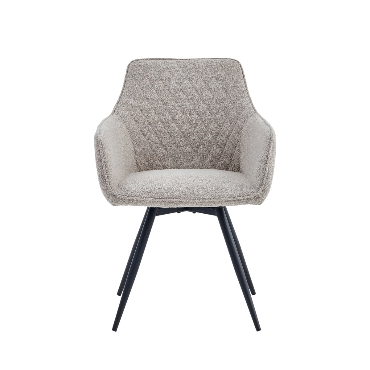 Sierra Eetkamerstoel - Beige Bouclé - Draaibaar 360°