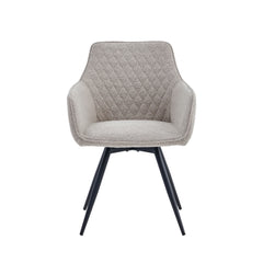 Sierra Eetkamerstoel - Beige Bouclé - Draaibaar