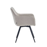 Sierra Eetkamerstoel - Beige Bouclé - Draaibaar 360°