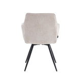Sierra Chaise de salle à manger - Chenille beige - Pivotante à 360°
