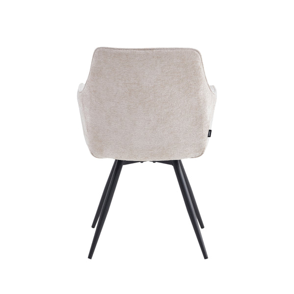 Sierra Eetkamerstoel - Beige Chenille - Draaibaar 360°