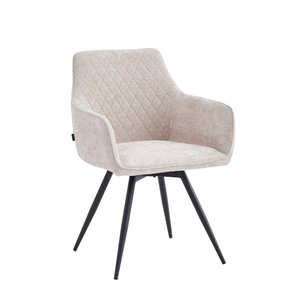 Sierra Dining Chair - Beige Chenille - Swivel