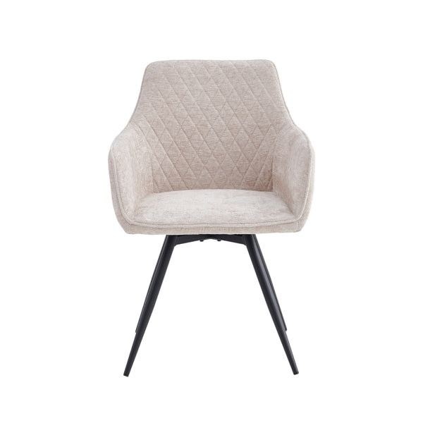 Sierra Dining Chair - Beige Chenille - Swivel