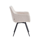 Sierra Chaise de salle à manger - Chenille beige - Pivotante à 360°
