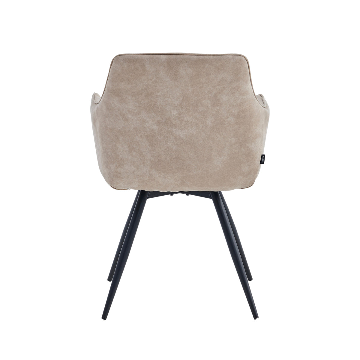Sierra Dining Chair - Beige Microfibre - 360° Swivel