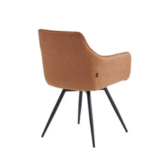 Sierra Eetkamerstoel - Cognac Microfiber - Draaibaar