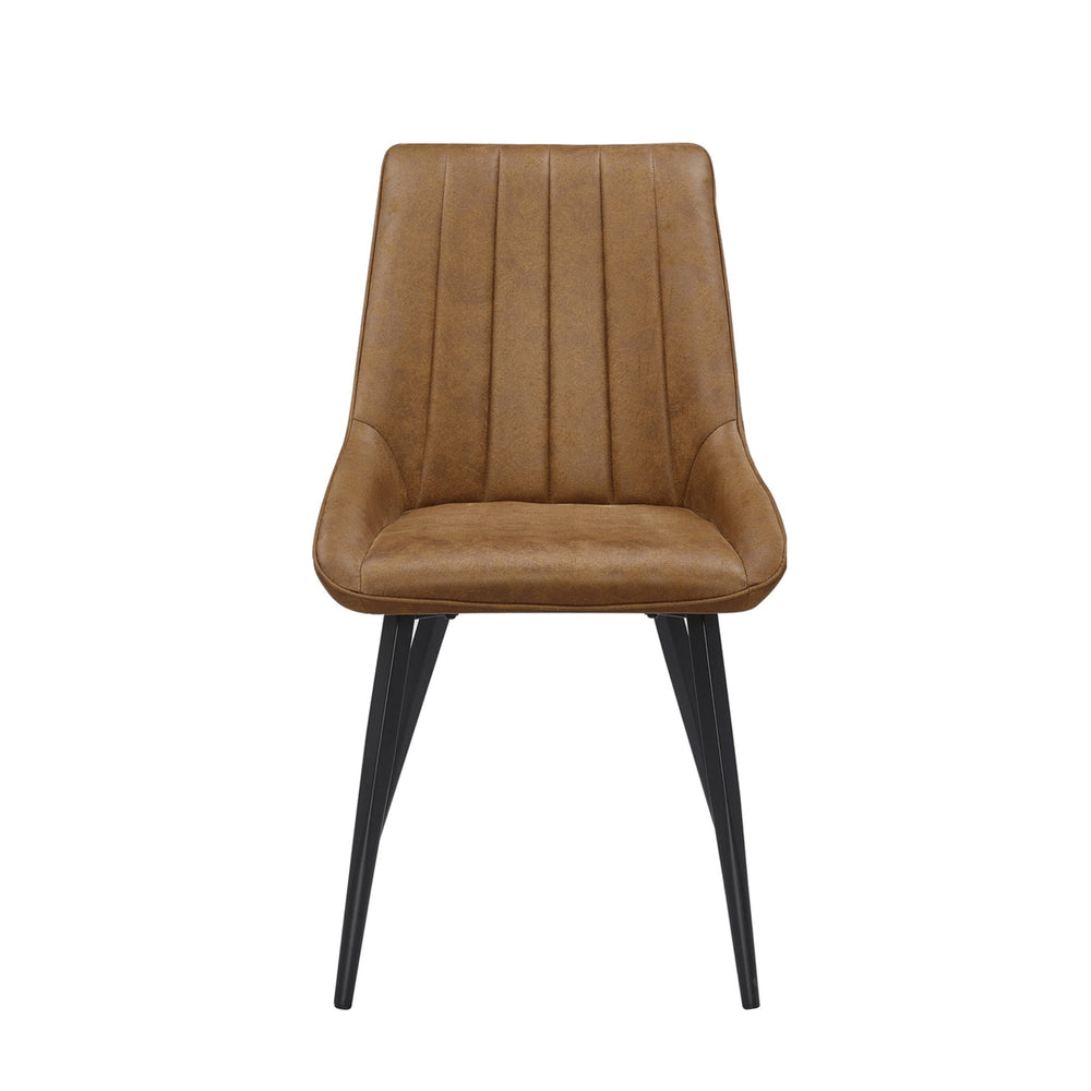 Chaise de salle à manger Skandi - Microfibre cognac