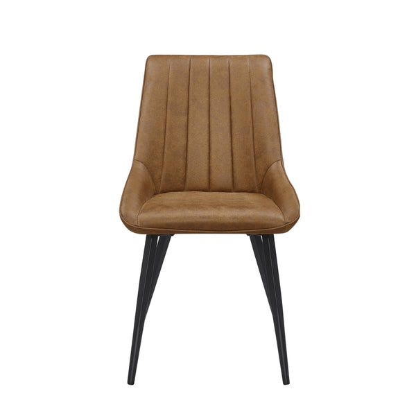 Skandi Eetkamerstoel - Cognac Microfiber
