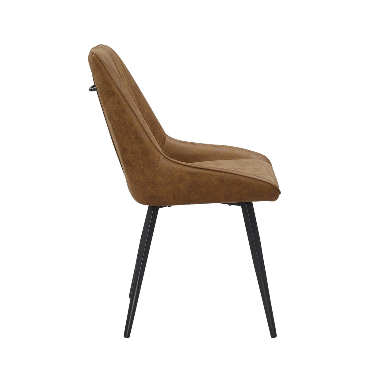 Chaise de salle à manger Skandi - Microfibre cognac