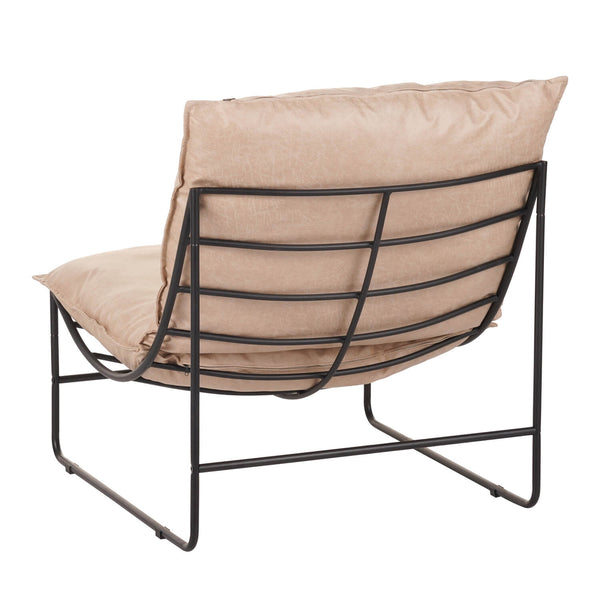 Sofa Relax Armchair - Beige Microfiber