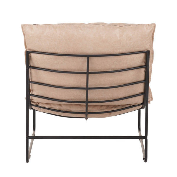 Sofa Relax Armchair - Beige Microfiber