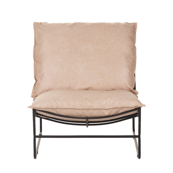 Sofa Relax Armchair - Beige Microfiber