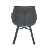 Chaise de salle à manger Solido - Microfibre anthracite