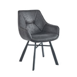 Chaise de salle à manger Solido - Microfibre anthracite