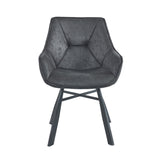 Chaise de salle à manger Solido - Microfibre anthracite