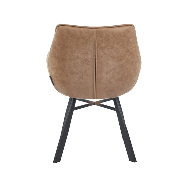 Chaise de salle à manger solide - Microfibre beige