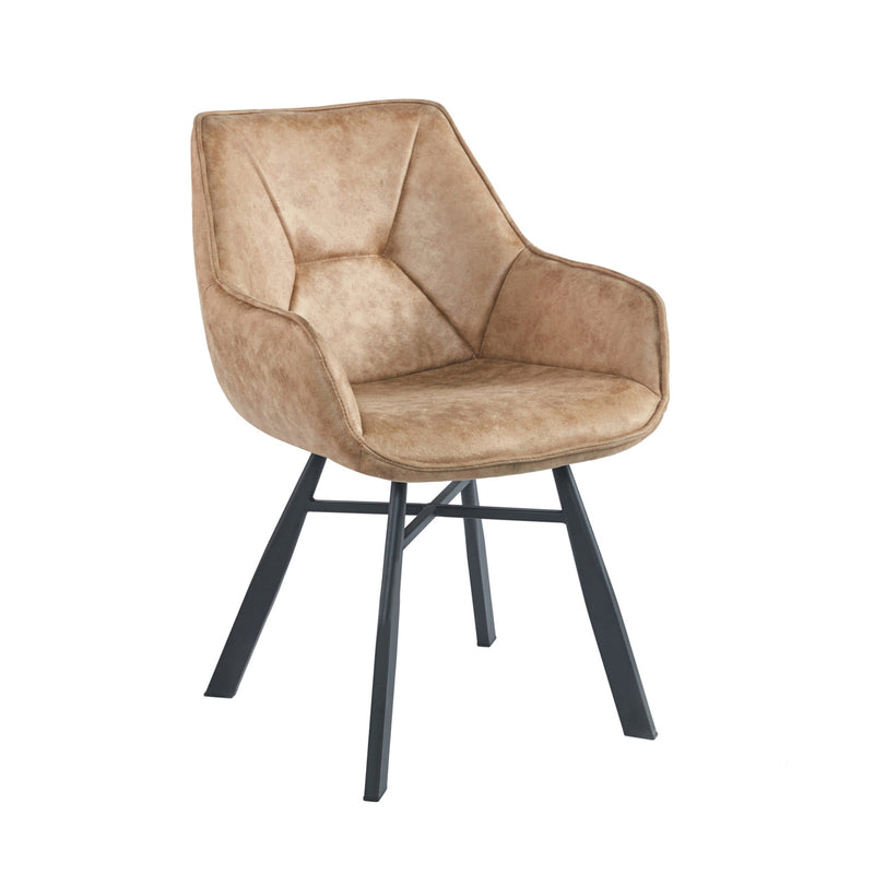 Solido Eetkamerstoel - Beige Microvezel