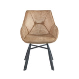 Chaise de salle à manger solide - Microfibre beige