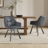 Solido Dining Chair - Anthracite Microfiber