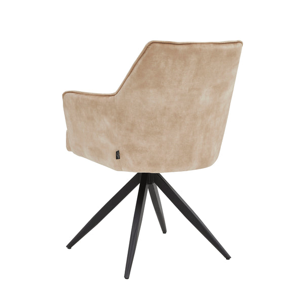 Chaise de salle à manger Sophie - Velours Adore beige
