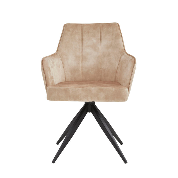 Chaise de salle à manger Sophie - Velours Adore beige