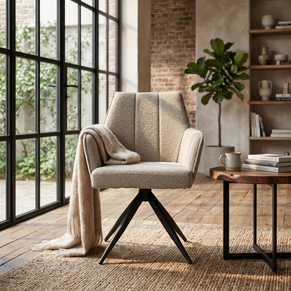 Sophie Dining Chair - Beige Bouclé