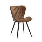 Star Dining Chair - Cognac Faux Leather
