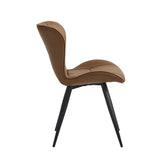 Star Dining Chair - Cognac Faux Leather