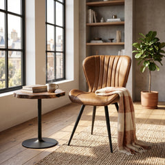 Chaise de salle à manger Star - Microfibre marron