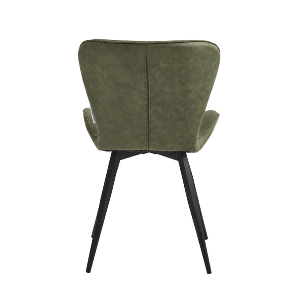 Chaise de salle à manger Star - Microfibre verte