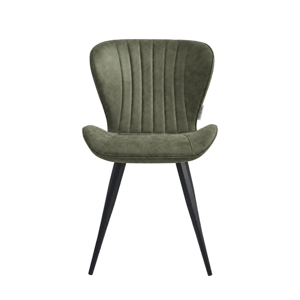 Chaise de salle à manger Star - Microfibre verte