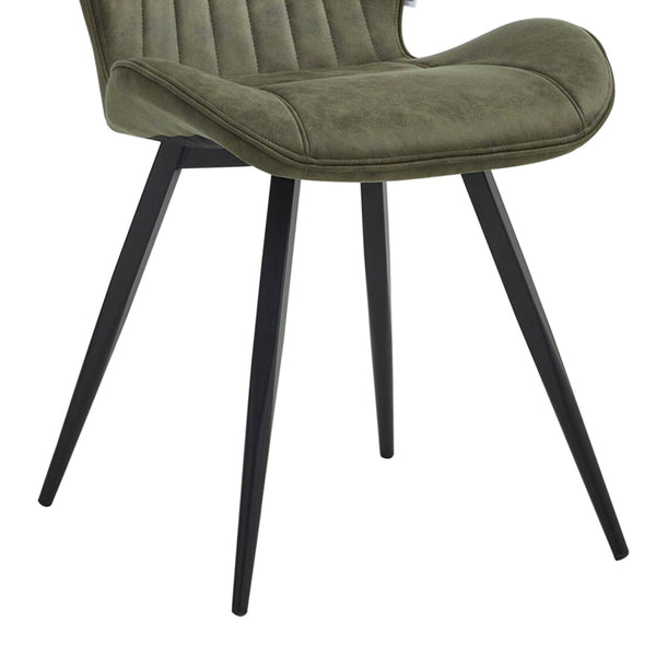 Chaise de salle à manger Star - Microfibre verte