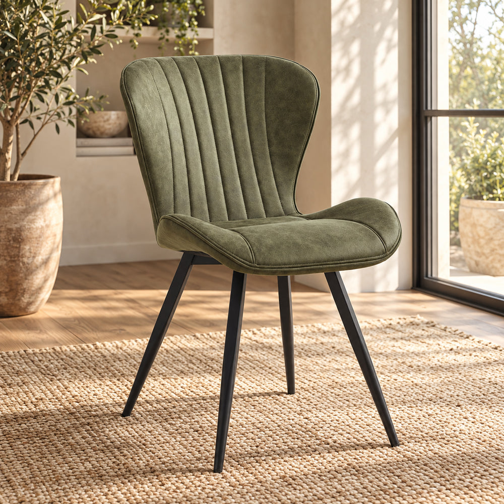 Star Eetkamerstoel - Groen Microfiber