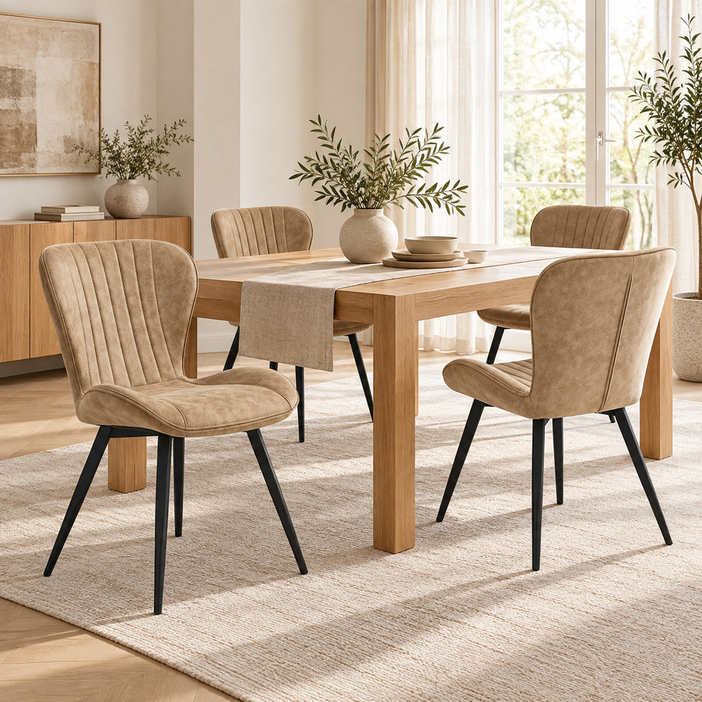 Star Eetkamerstoel - Sand Microfiber