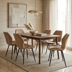 Sunny Sedia Da Pranzo - Velluto Beige