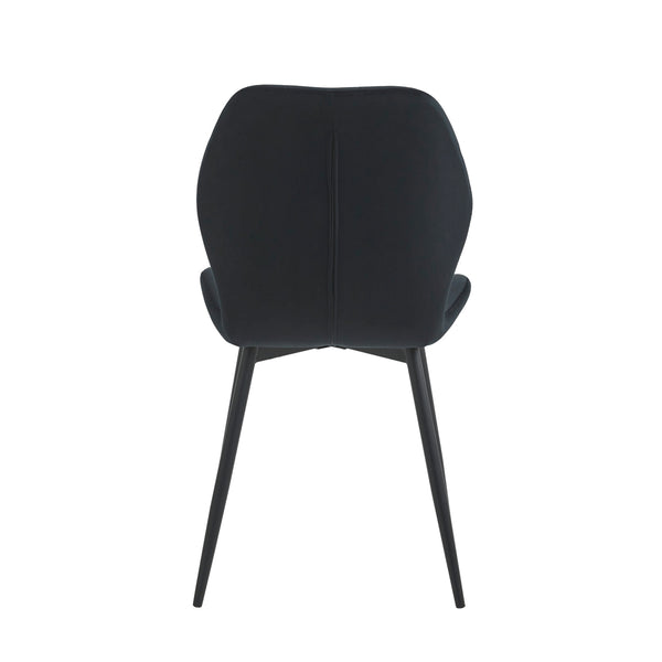Chaise de salle à manger Sunny - Velours noir