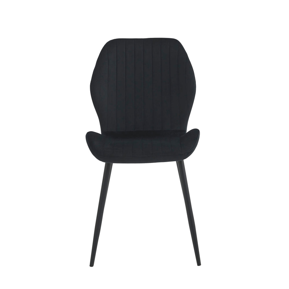 Chaise de salle à manger Sunny - Velours noir
