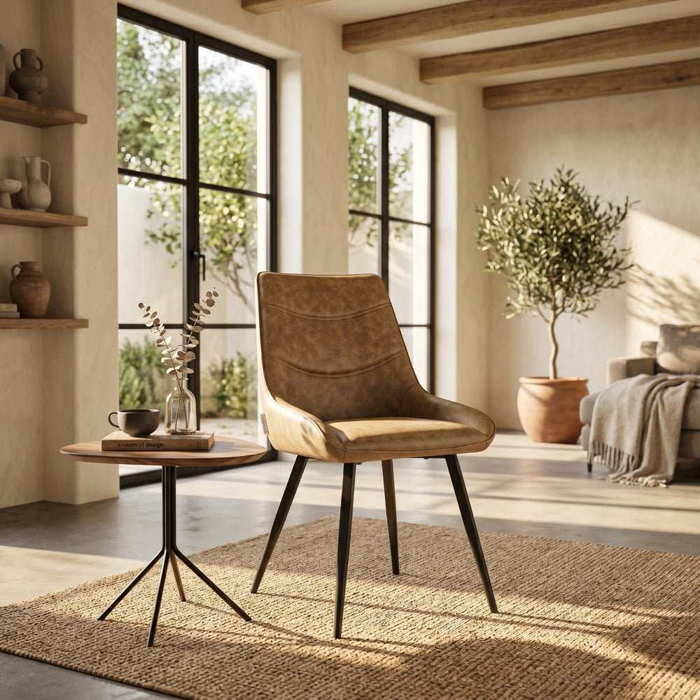 Svenski Esszimmerstuhl - Beige Mikrofaser
