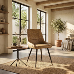 Chaise de salle à manger Svenski - Microfibre beige