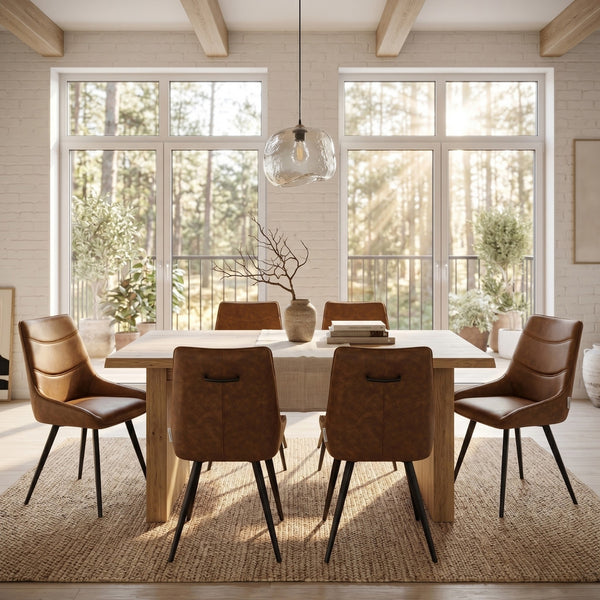 Svenski Dining Chair - Cognac Microfiber
