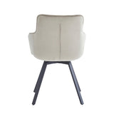 Taha Eetkamerstoel - Beige Velvet - Draaibaar - 360°
