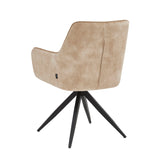 Chaise de salle à manger Tess - Velours Adore beige